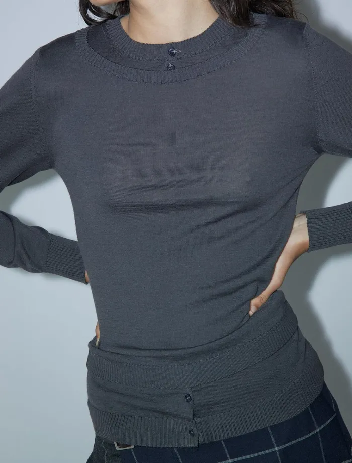 Giacos Dark Grey Women Paloma Wool Knits