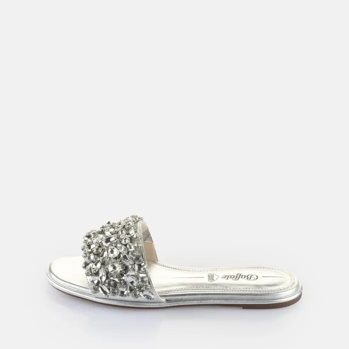 Gil Ice Silver Buffalo Sandals and Slides