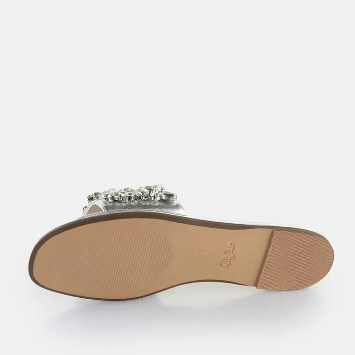 Gil Ice Silver Buffalo Sandals and Slides Gil Ice Silver Buffalo Sandals and Slides