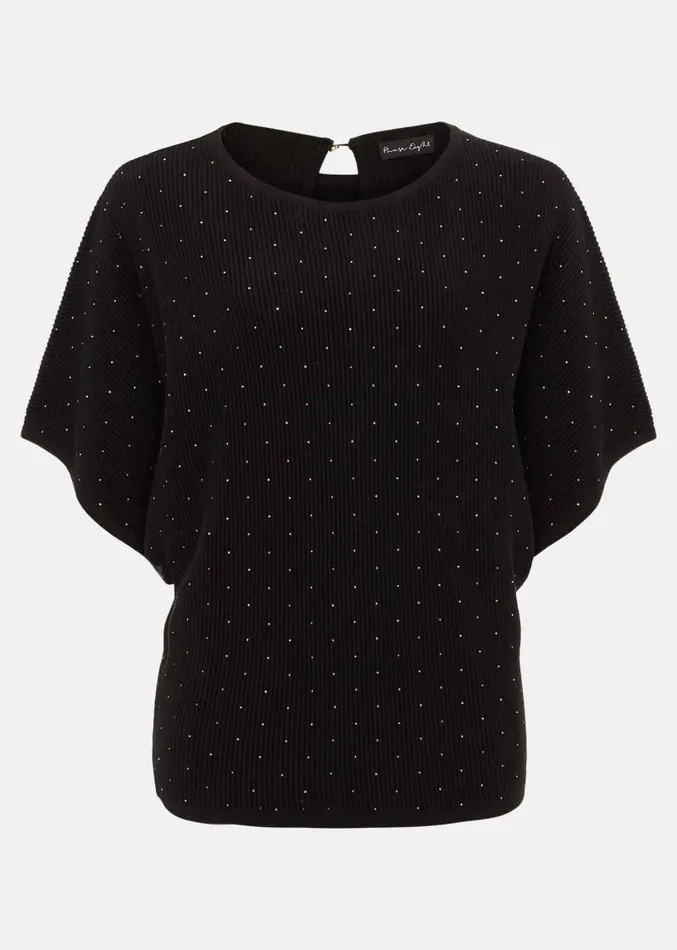 Gill Black Embellished Jumper Black Women Phase Eight Knitwear