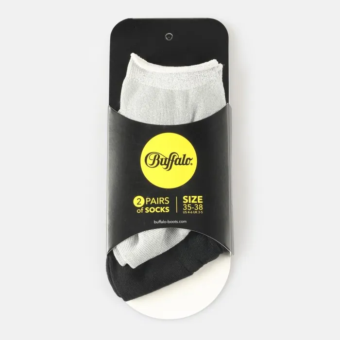 Glamorous Duo Blackwhite Buffalo Socks
