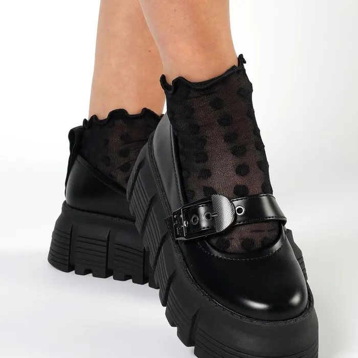 Glamorous Duo Blackwhite Buffalo Socks