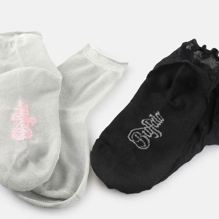 Glamorous Duo Blackwhite Buffalo Socks