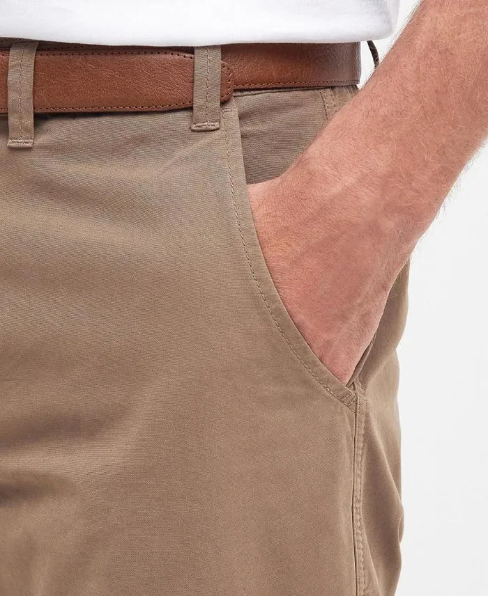 Glendale Chinos Military Brown Men Barbour Trousers and Shorts
