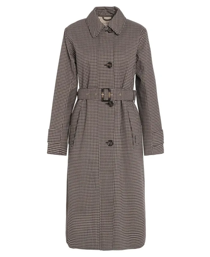 Gloria Showerproof Trench Coat Trench Houndstooth Women Barbour Showerproof Jackets