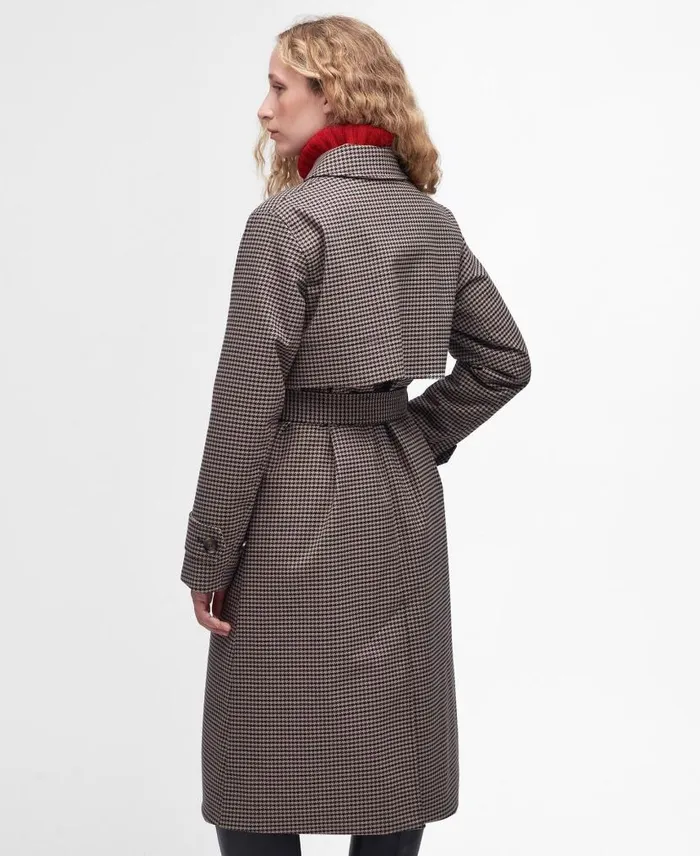 Gloria Showerproof Trench Coat Trench Houndstooth Women Barbour Showerproof Jackets