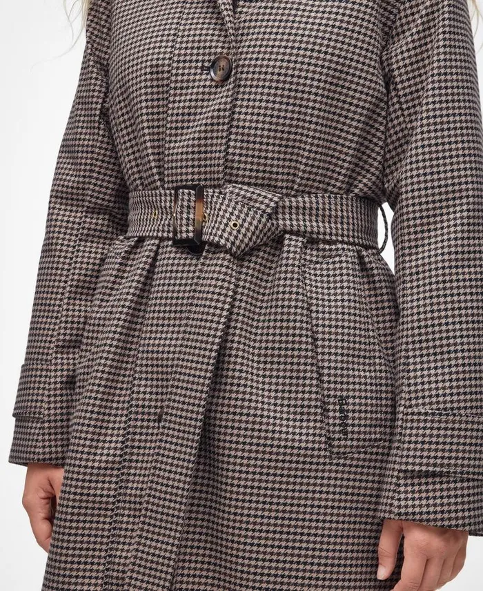 Gloria Showerproof Trench Coat Trench Houndstooth Women Barbour Showerproof Jackets