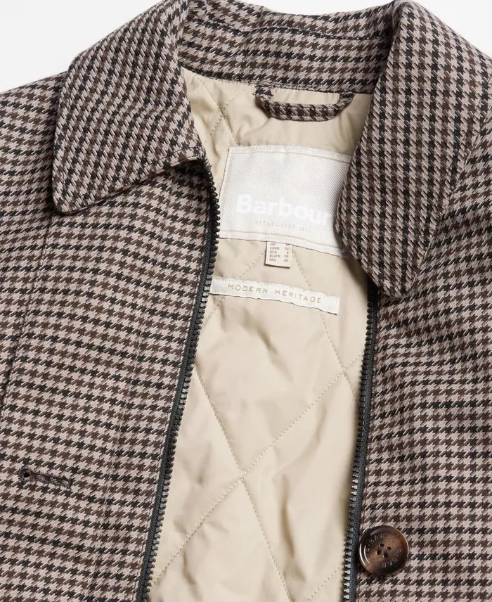 Gloria Showerproof Trench Coat Trench Houndstooth Women Barbour Showerproof Jackets