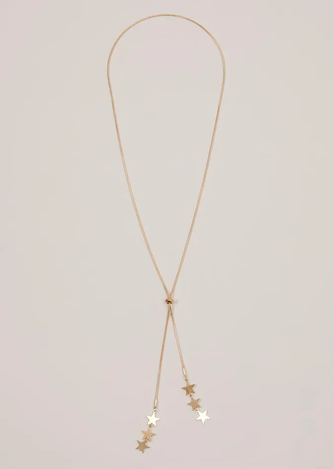 Gold Star Lariat Necklace Gold Women Phase Eight Jewellery