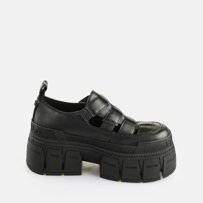Gospher Fisher Black Buffalo Lace Up Shoes