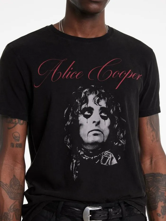 Graphic Tees Men John Varvatos ALICE COOPER SCRIPT TEE Black