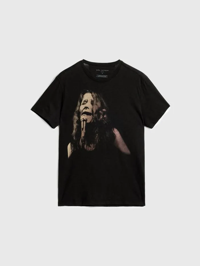 Graphic Tees Men John Varvatos JANIS JOPLIN TEE Black