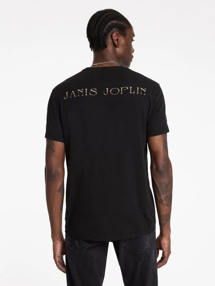 Graphic Tees Men John Varvatos JANIS JOPLIN TEE Black