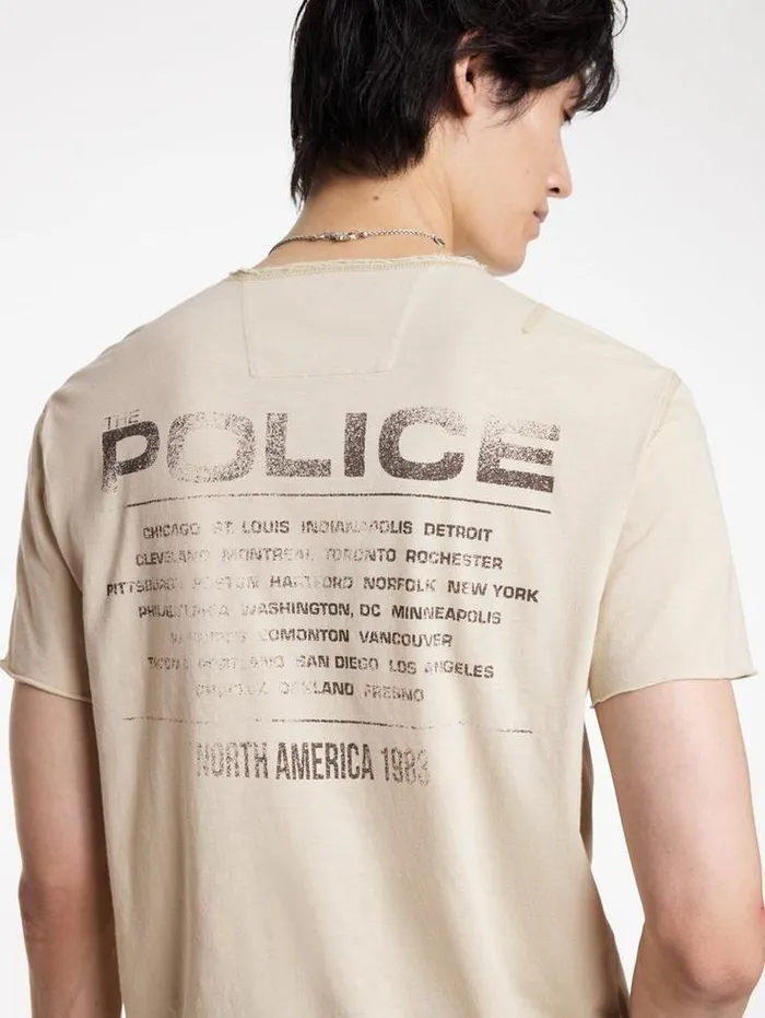 Graphic Tees Men John Varvatos THE POLICE TOUR TEE Almond