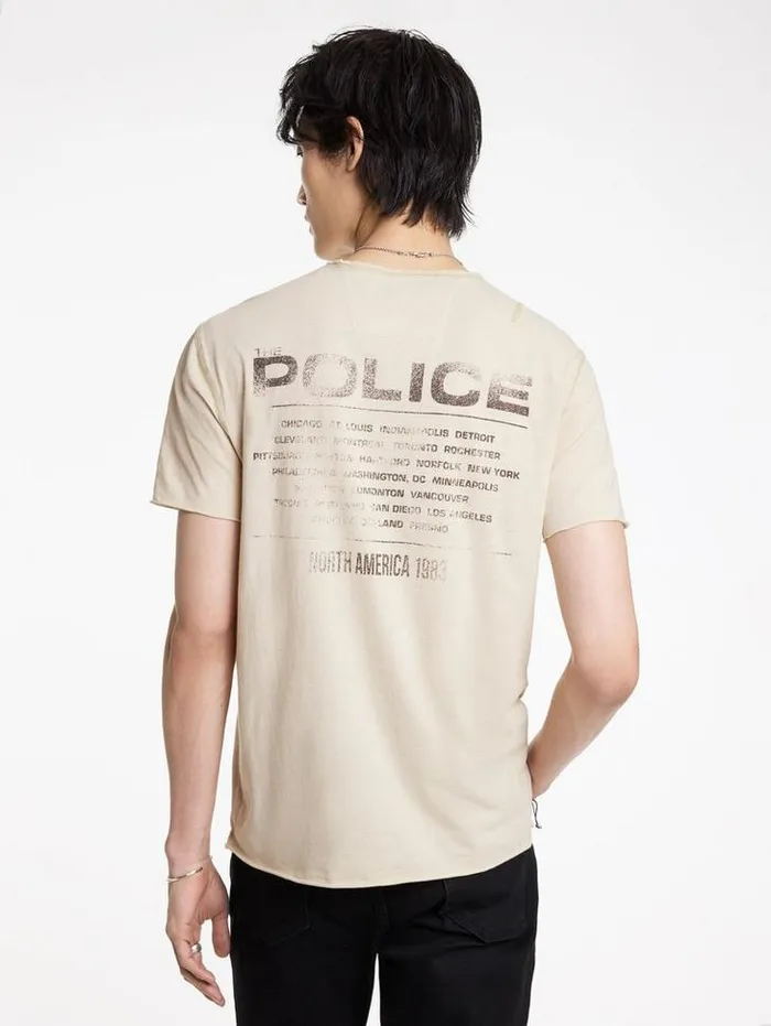 Graphic Tees Men John Varvatos THE POLICE TOUR TEE Almond