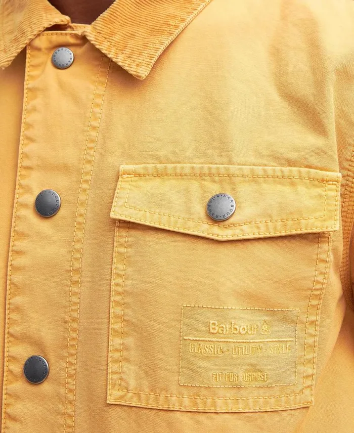 Grindle Overshirt Honey Gold Men Barbour Overshirts