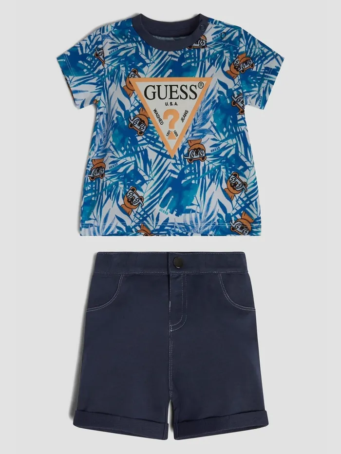 GUESS Baby Boy 0 24M Palm Tee And Shorts Set 024M Colors 8211 Kids