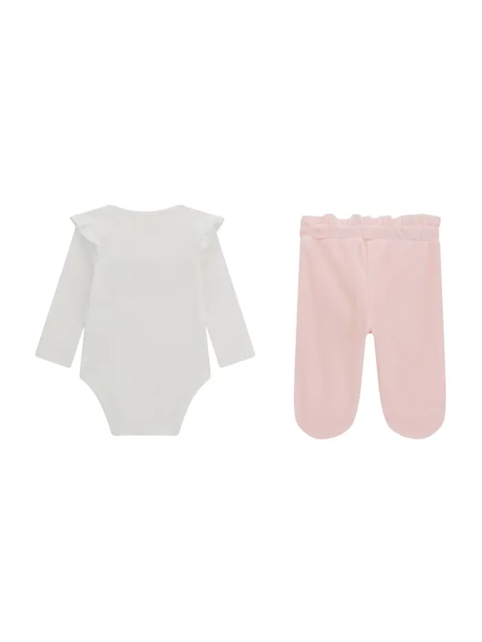 GUESS Baby Girl 0 24M Eco Winter Friends Bodysuit And Pants Set 012M White 8211 Kids