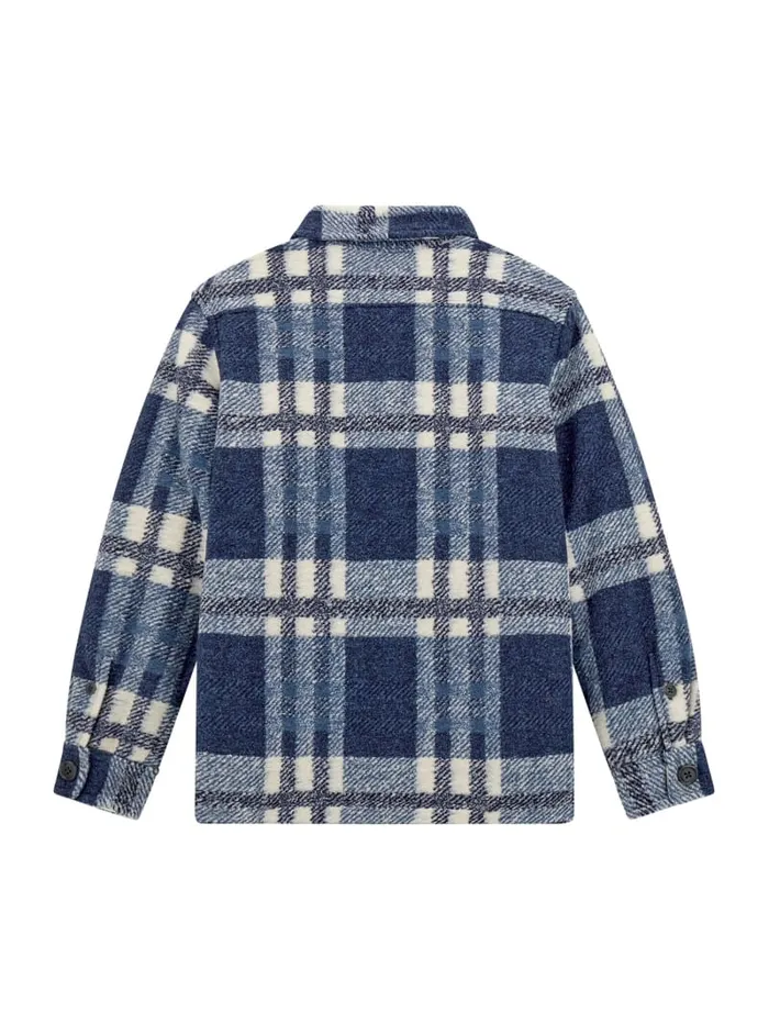 GUESS Big Boy 7 14 Flannel Padded Shacket 718 Blue 8211 Kids