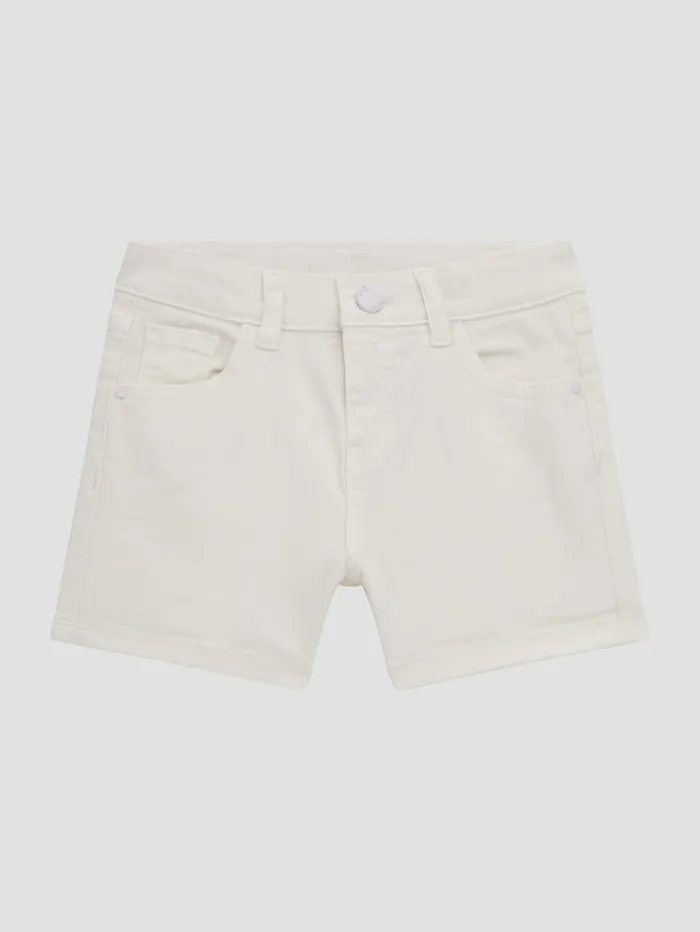 GUESS Big Girl 7 14 Bull Denim Shorts 716 White 8211 Kids
