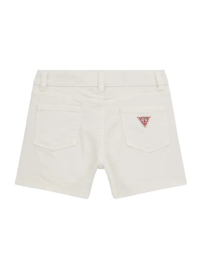 GUESS Big Girl 7 14 Bull Denim Shorts 716 White 8211 Kids