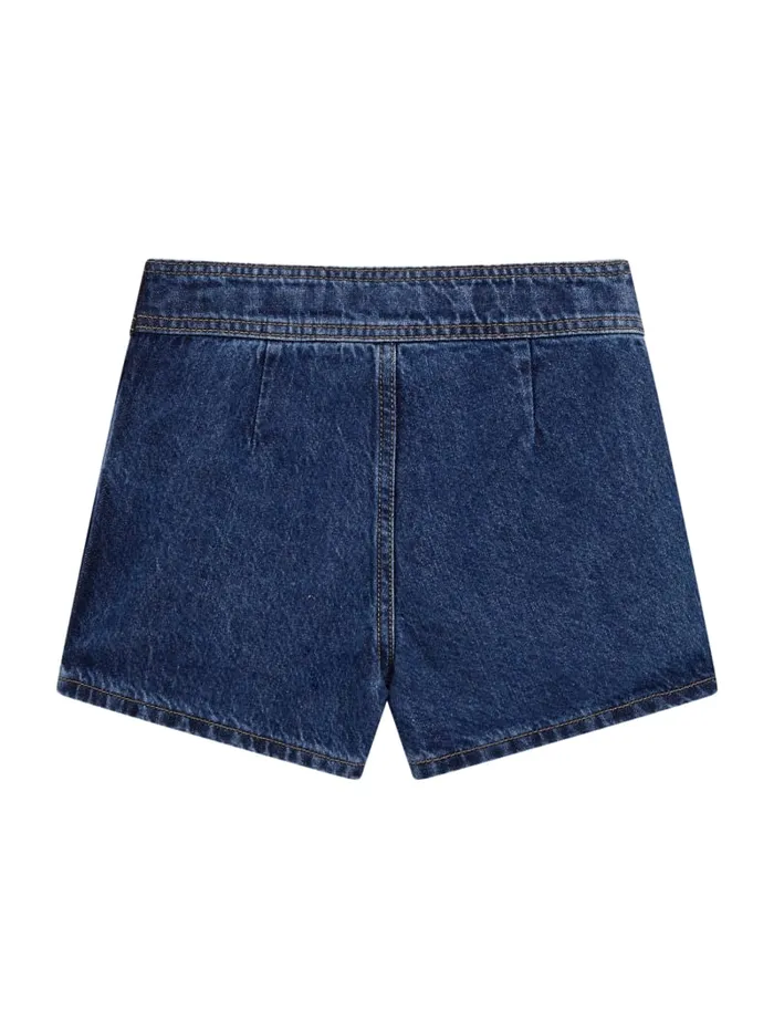 GUESS Big Girl 7 14 Lurex Denim Pleated Skort 716 Blue 8211 Kids