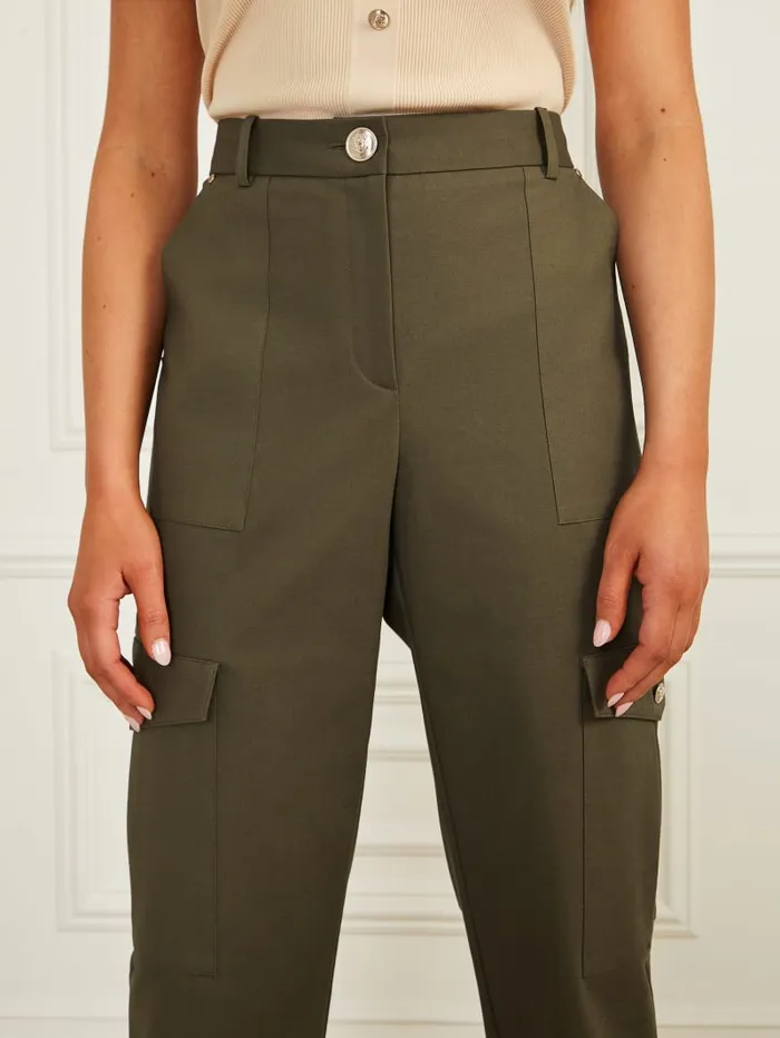 GUESS Bottoms Alice Cargo Pant Green 8211 Women