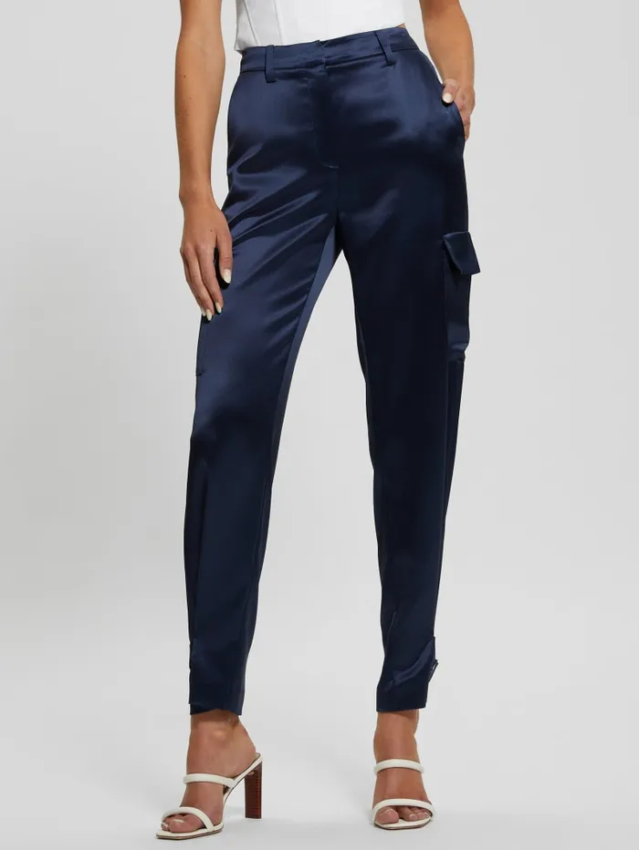 GUESS Bottoms Marzia Satin Joggers Green 8211 Women