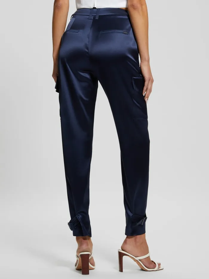 GUESS Bottoms Marzia Satin Joggers Green 8211 Women