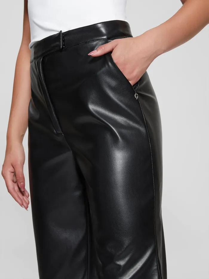 GUESS Bottoms Vixen FauxLeather Pants Black 8211 Women