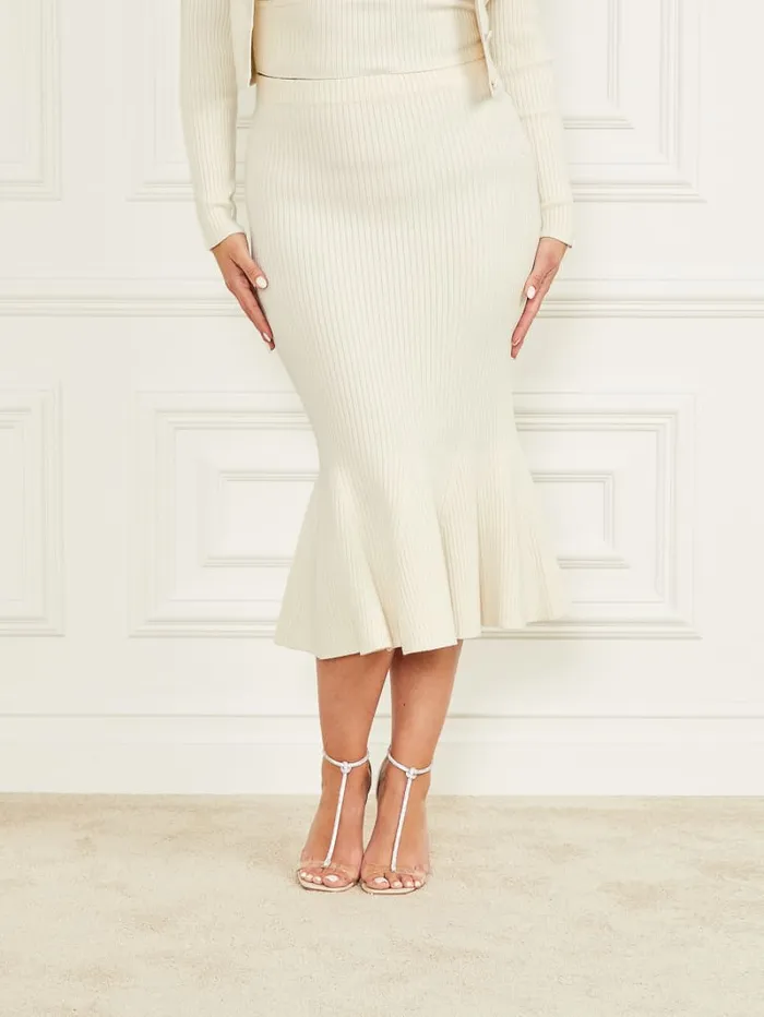 GUESS Bottoms Yohana Sweater Skirt White 8211 Women