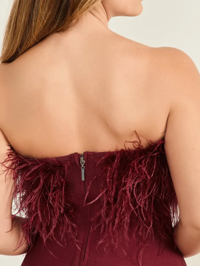 GUESS Dresses and Jumpsuits Evita Feather Bandage Dress Red 8211 Women