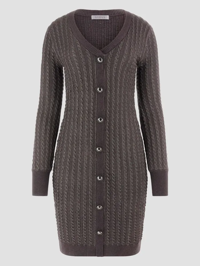 GUESS Dresses and Jumpsuits Josie Button Sweater Dress White 8211 Women