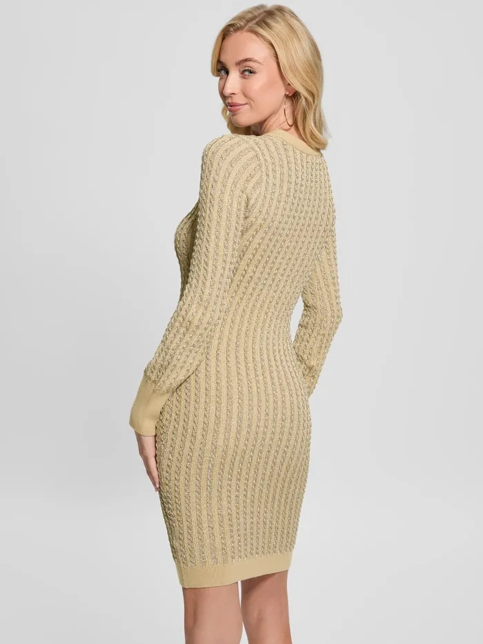 GUESS Dresses and Jumpsuits Josie Button Sweater Dress White 8211 Women