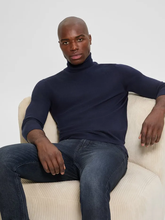 GUESS Essentials Shop Fred Wool Turtleneck Sweater Gray 8211 Men