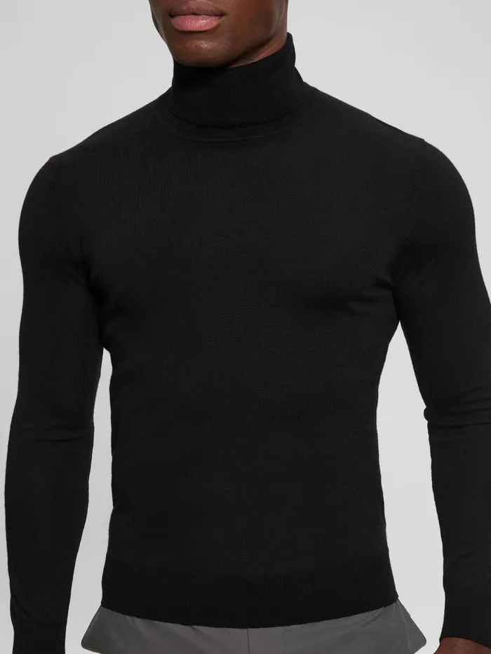 GUESS Essentials Shop Fred Wool Turtleneck Sweater Gray 8211 Men