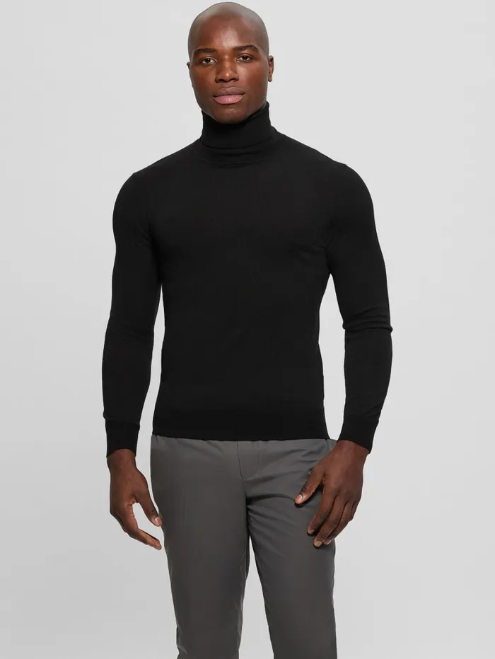 GUESS Essentials Shop Fred Wool Turtleneck Sweater Gray 8211 Men