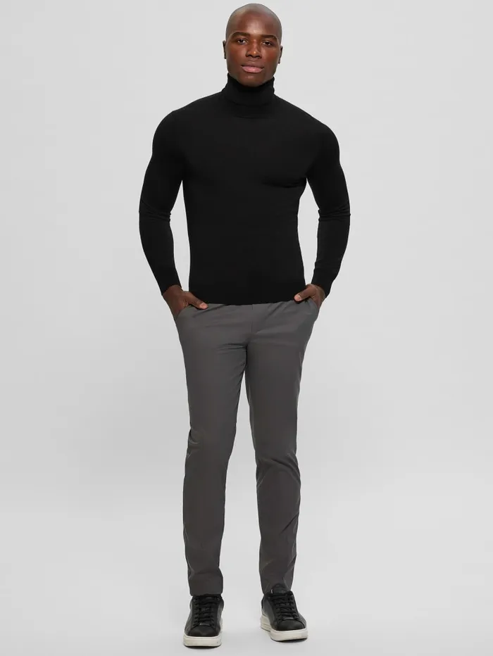 GUESS Essentials Shop Fred Wool Turtleneck Sweater Gray 8211 Men