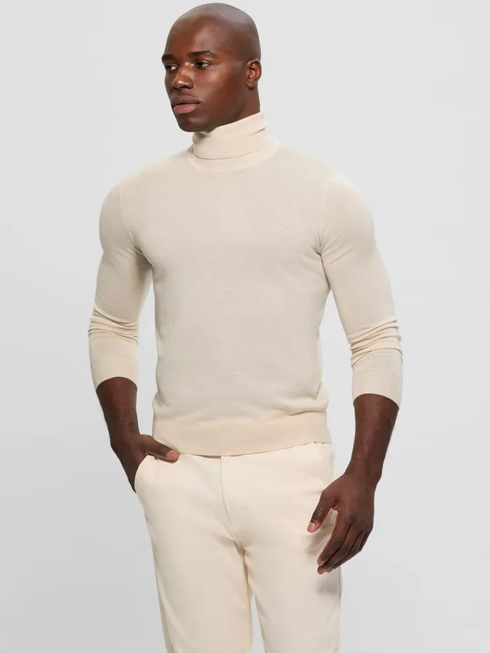 GUESS Essentials Shop Fred Wool Turtleneck Sweater Gray 8211 Men
