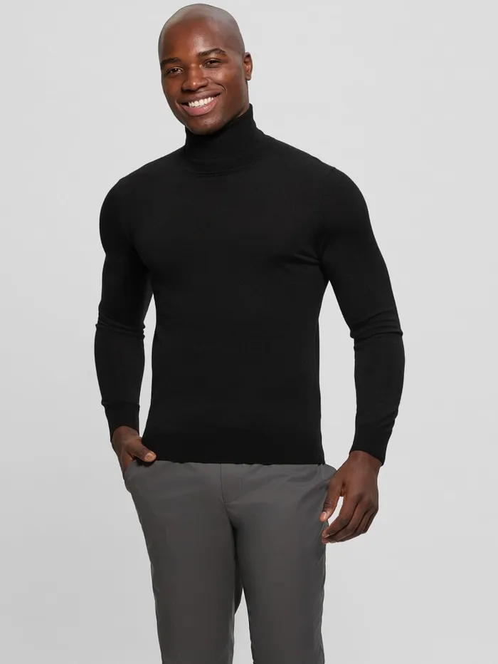 GUESS Essentials Shop Fred Wool Turtleneck Sweater Gray 8211 Men