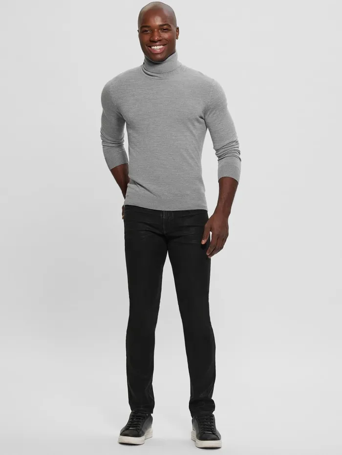 GUESS Essentials Shop Fred Wool Turtleneck Sweater Gray 8211 Men