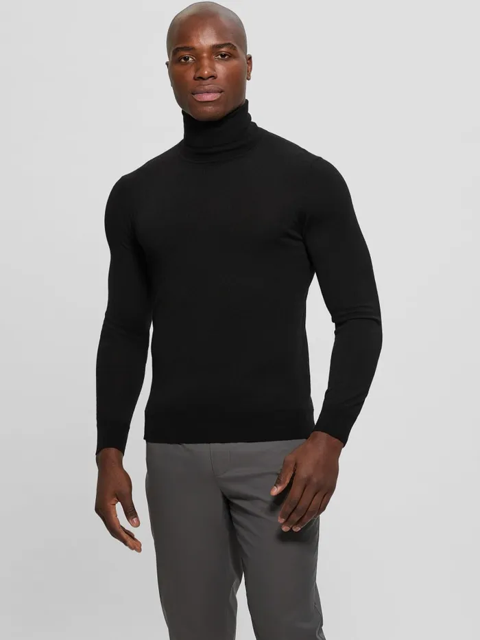 GUESS Essentials Shop Fred Wool Turtleneck Sweater Gray 8211 Men