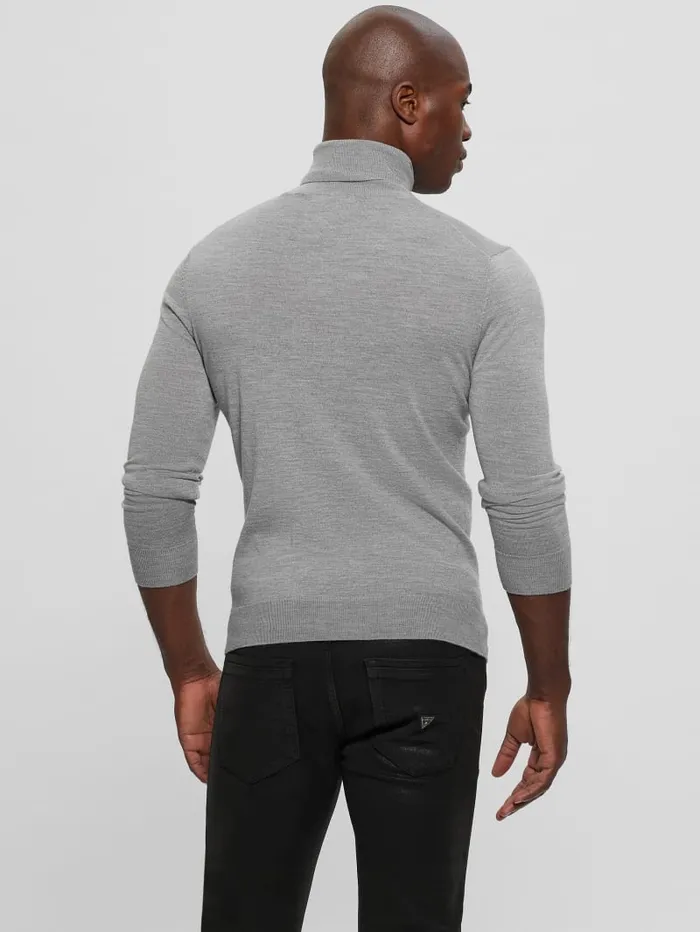 GUESS Essentials Shop Fred Wool Turtleneck Sweater Gray 8211 Men