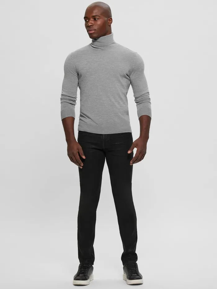 GUESS Essentials Shop Fred Wool Turtleneck Sweater Gray 8211 Men