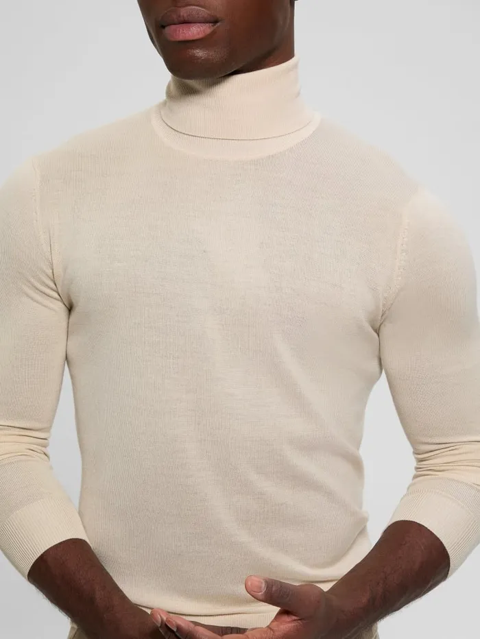 GUESS Essentials Shop Fred Wool Turtleneck Sweater Gray 8211 Men