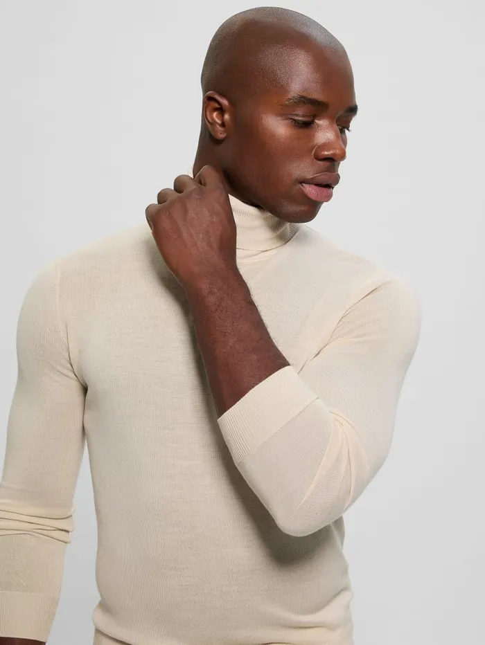 GUESS Essentials Shop Fred Wool Turtleneck Sweater Gray 8211 Men
