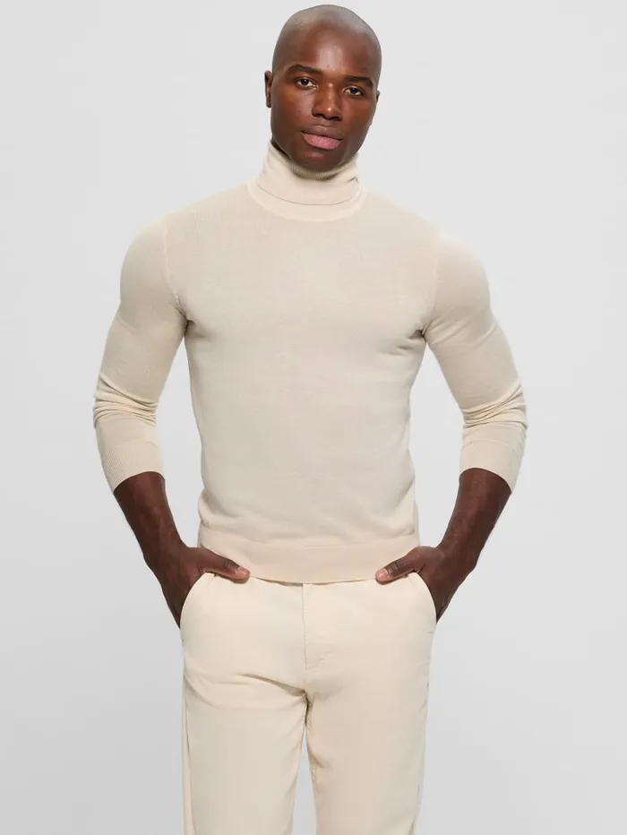 GUESS Essentials Shop Fred Wool Turtleneck Sweater Gray 8211 Men