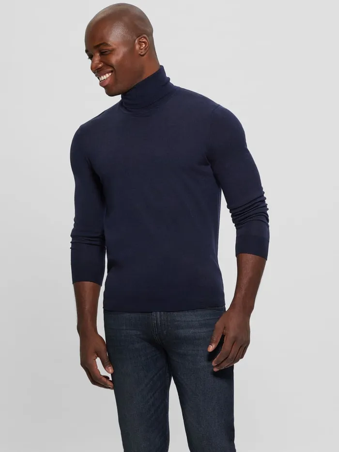 GUESS Essentials Shop Fred Wool Turtleneck Sweater Gray 8211 Men