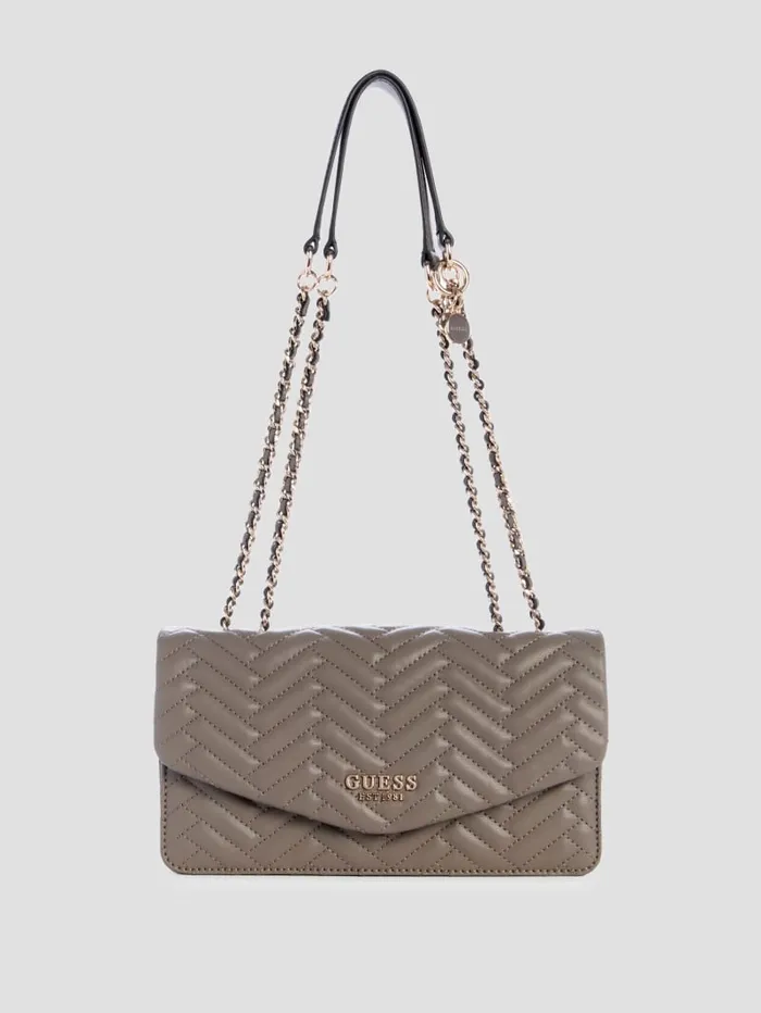 GUESS Handbags Anning Woven Convertible Crossbody Green 8211 Women