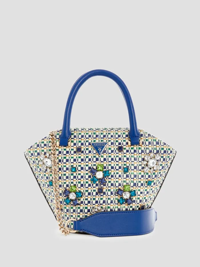 GUESS Handbags Beauvoir Mini Tote Blue 8211 Women